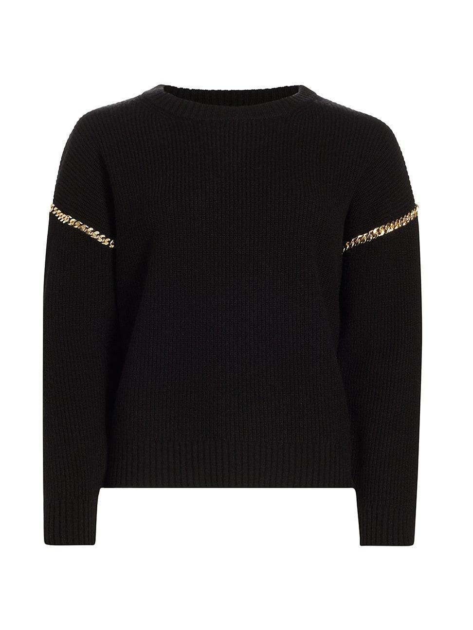 Womens Myra Embellished Ribbed Wool-Blend Sweater Product Image