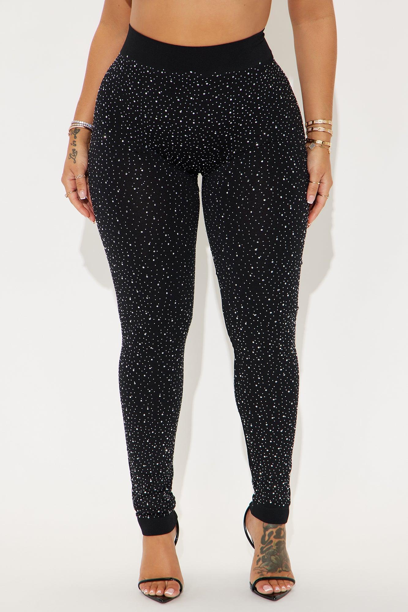 All That Glitters Embellished Legging - Black Product Image