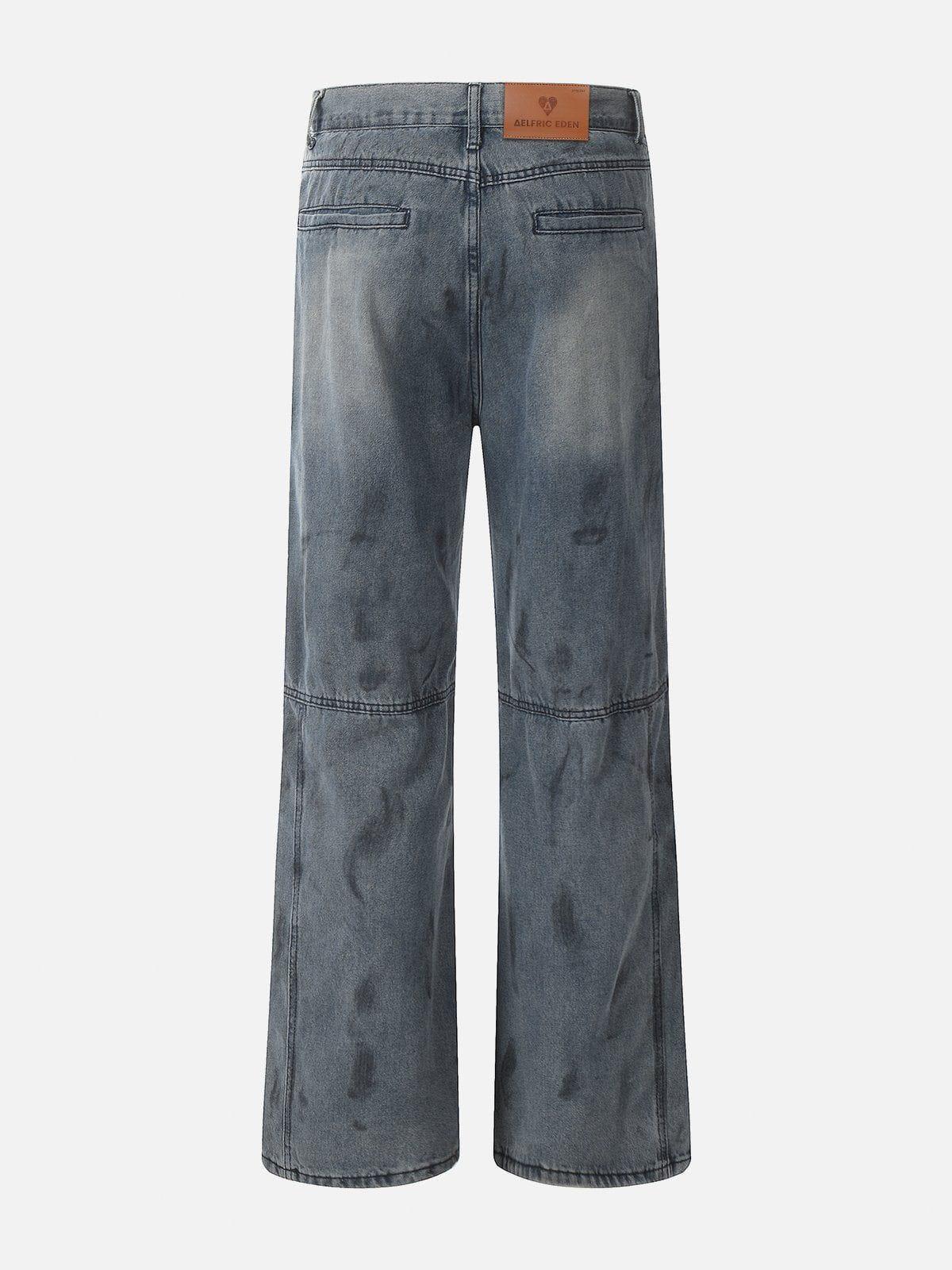 Aelfric Eden Deconstructive Design Washed Jeans Product Image