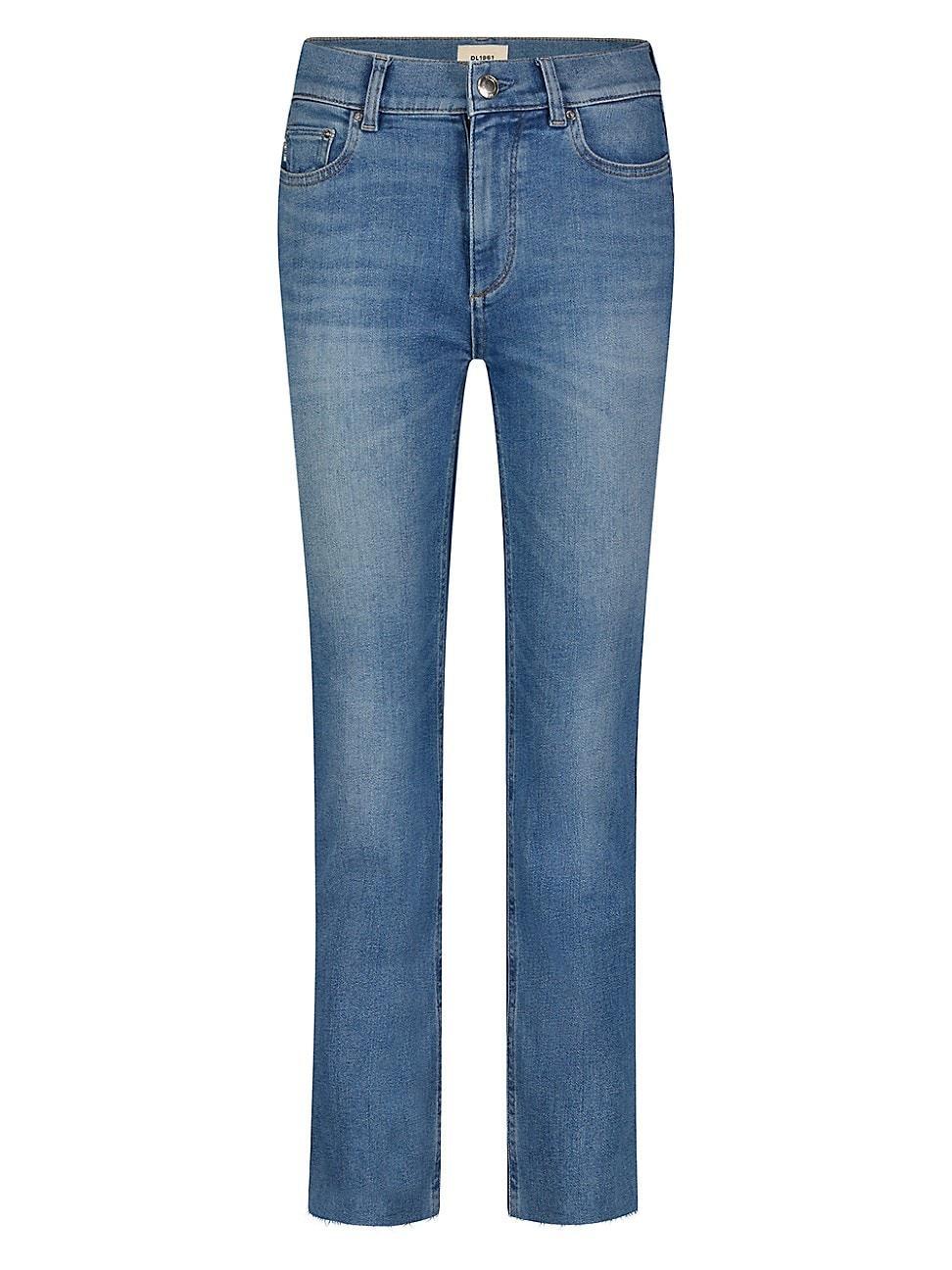 Womens Mara Straight Mid Rise Instasculpt Ankle Jeans Product Image