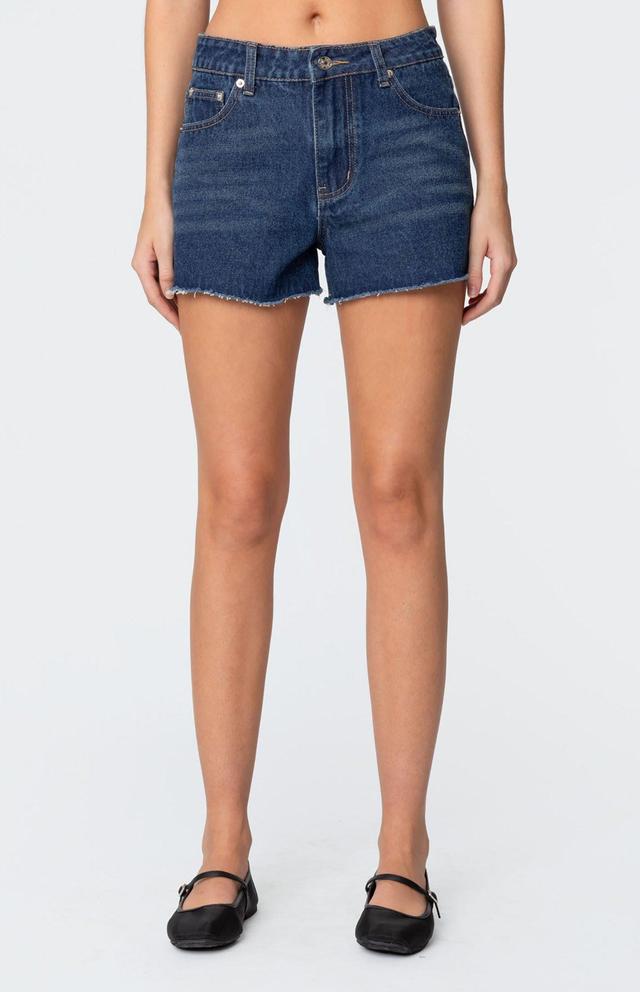 Edikted Women's Sahara High Rise Denim Shorts Product Image