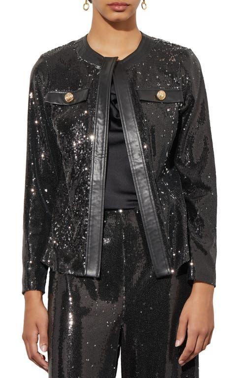 Ming Wang Sequin Jacket Product Image