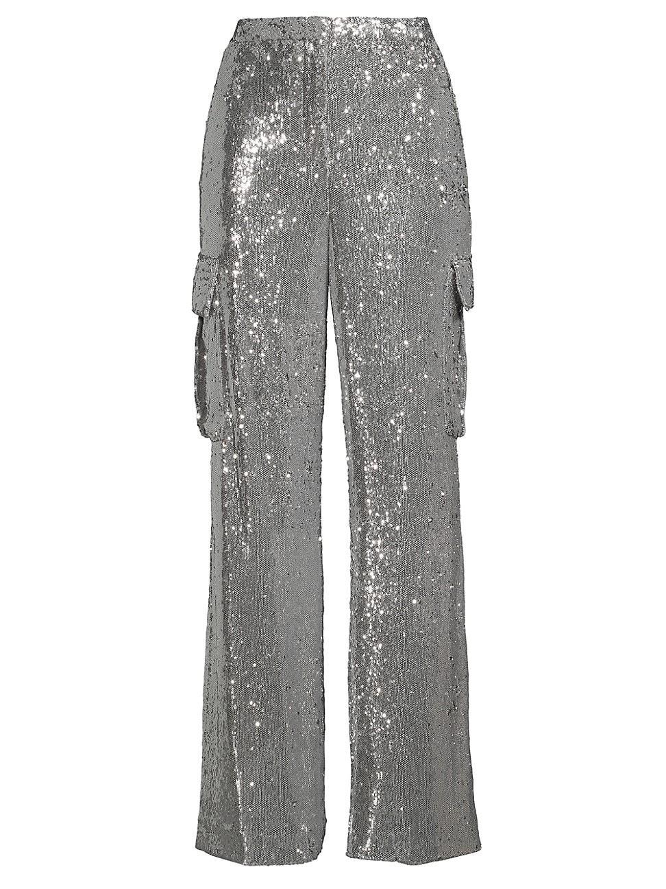 Womens Saison Sequins Cargo Pants Product Image