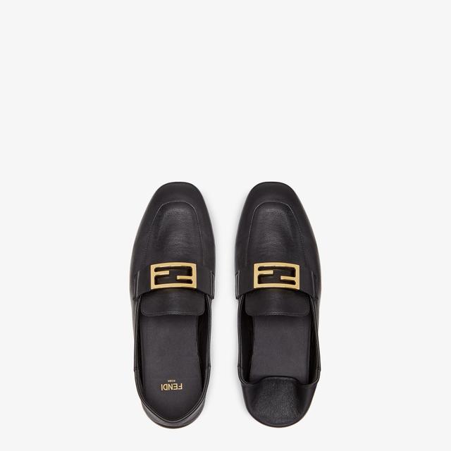 BaguetteBlack leather loafers Product Image