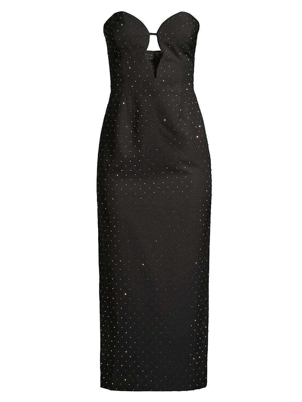 Bardot Eleni Studded Strapless Plunge Neck Midi Dress Product Image