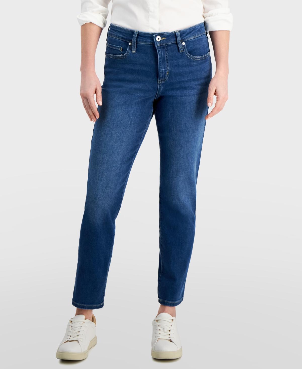 Women's Mid-Rise Stretch Slim-Leg Jeans, Created for Macy's Product Image