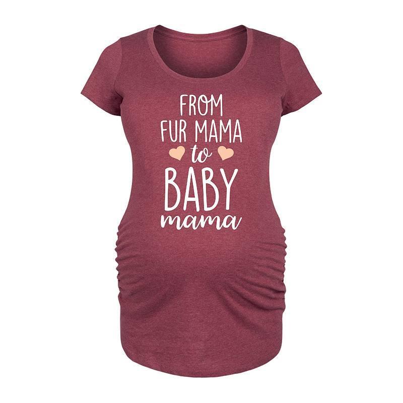 Maternity Strong Beautiful Brave Pregnant Graphic Tee, Womens Grey Dark Red Product Image