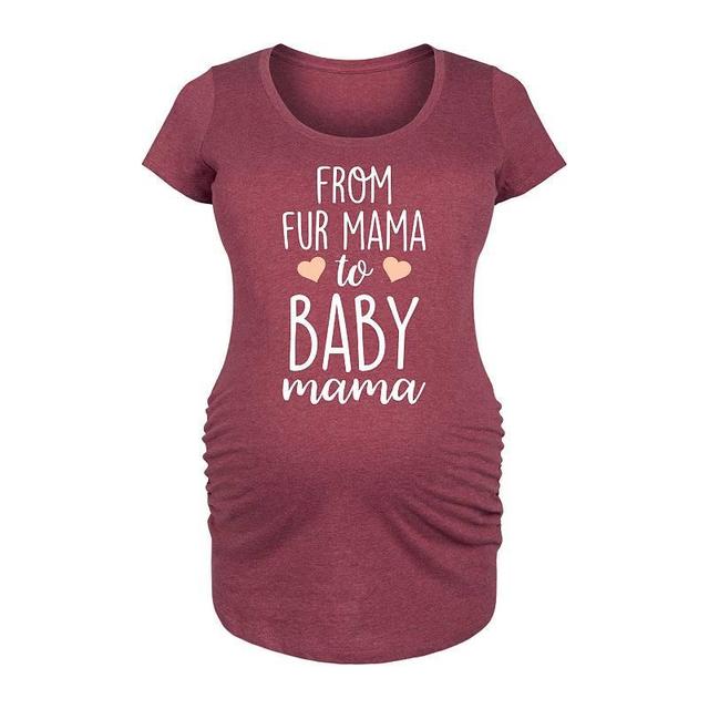 Maternity Strong Beautiful Brave Pregnant Graphic Tee, Womens Grey Dark Red Product Image