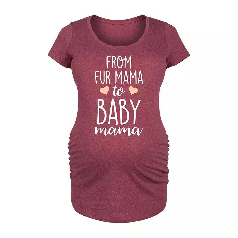 Maternity My Love Candy Heart Graphic Tee, Womens Grey Dark Red Product Image