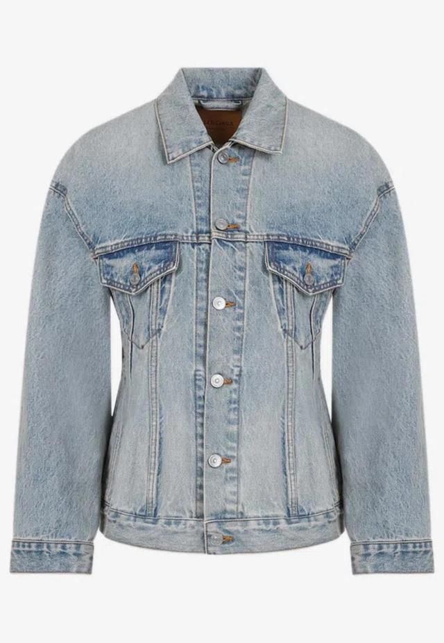 BALENCIAGA Hourglass Jacket In Light Blue Product Image