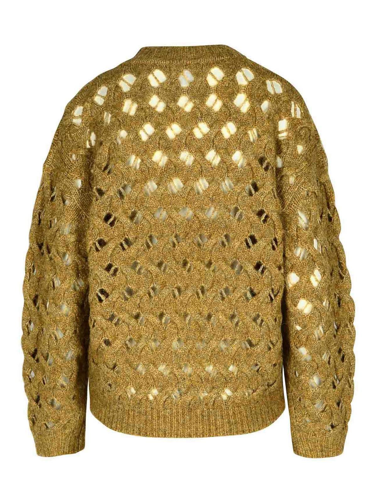 ISABEL MARANT Aurelia Beige Acrylic Blend Sweater In Amarillo Product Image