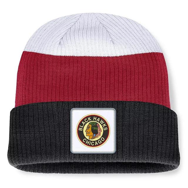 Mens Fanatics Chicago hawks Retro Colorblock Cuffed Knit Hat Product Image