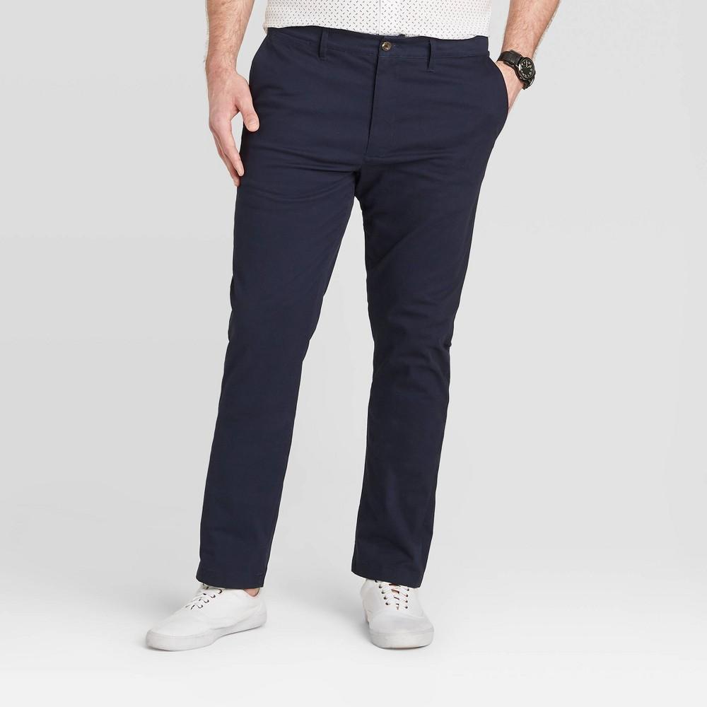 Mens Big & Tall Every Wear Slim Fit Chino Pants - Goodfellow & Co Blue 34x36 Product Image