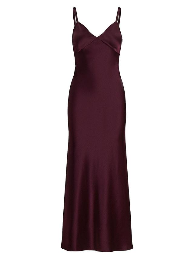 Womens Sleeveless Satin Gown Product Image