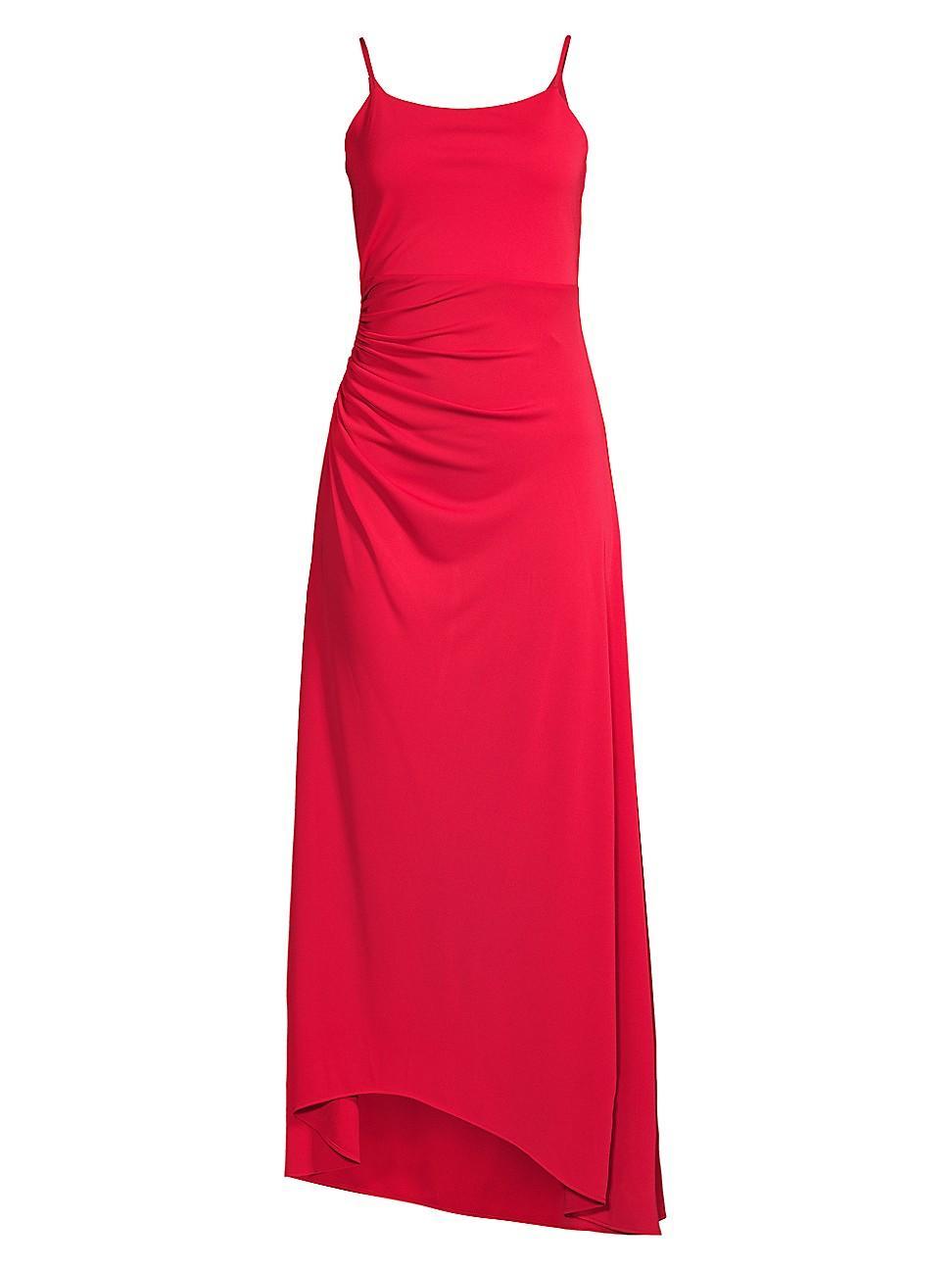 Womens Rustic Chic Crepe Ruched Maxi Dress Product Image