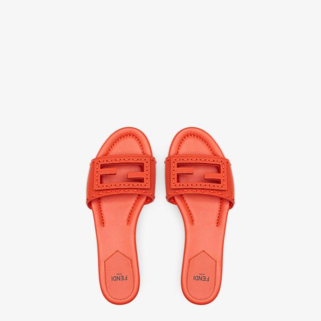 BaguetteRed leather slides Product Image