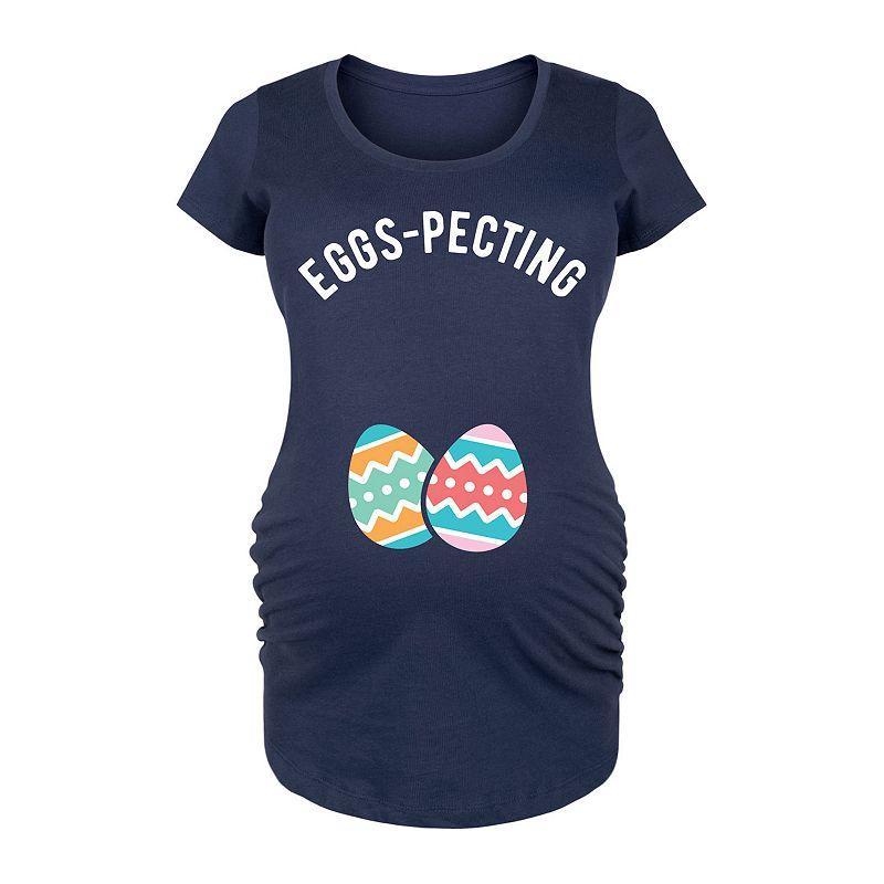 Maternity Eggspecting Graphic Tee, Womens Black Product Image