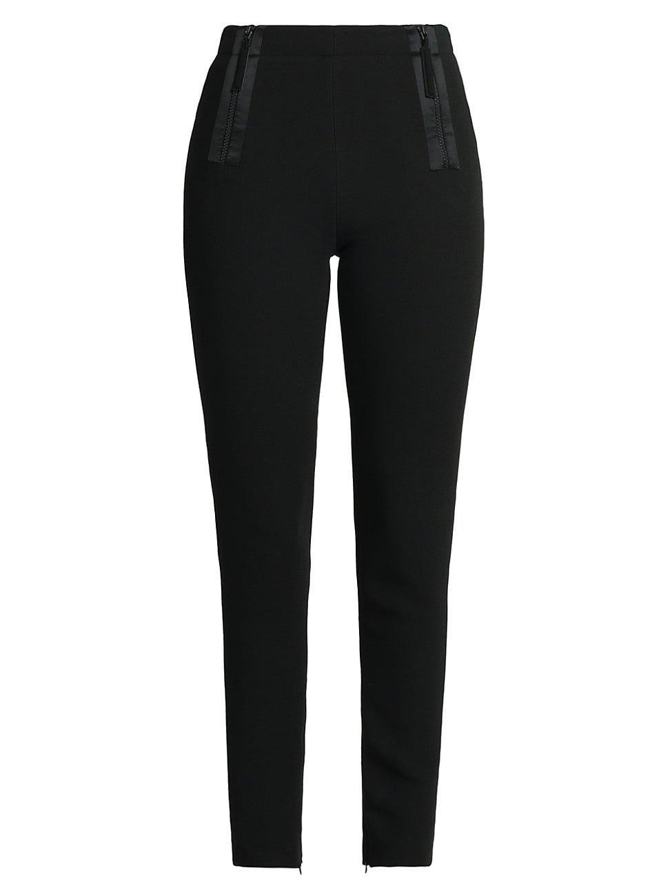 Womens High-Rise Ankle-Crop Zip Pants Product Image