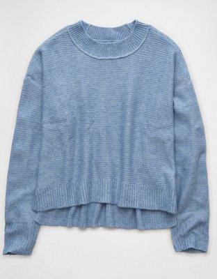 AE Slouchy Cropped Pullover Sweater Product Image