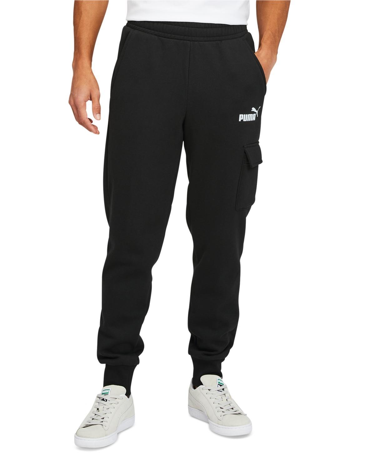 Puma Mens Ess Logo-Print Fleece Cargo Jogger Pants Product Image