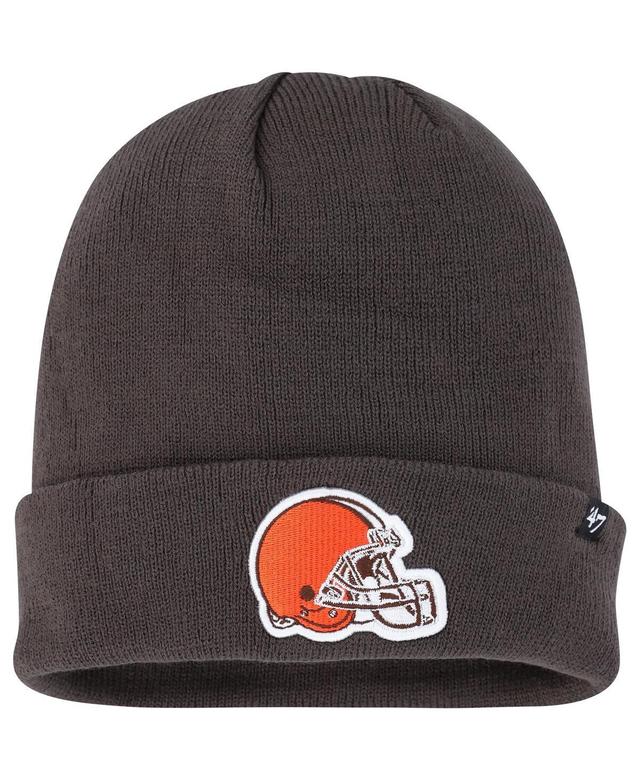 Mens 47 Charcoal Cleveland Browns Secondary Cuffed Knit Hat Product Image