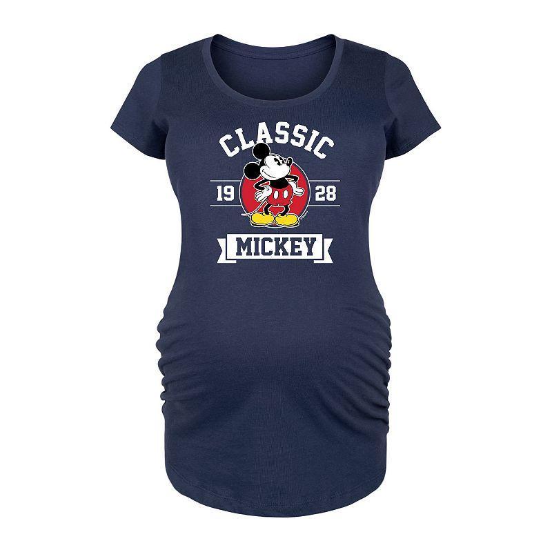 Disneys Mickey Mouse Maternity Classic 1928 Graphic Tee, Girls Blue Product Image