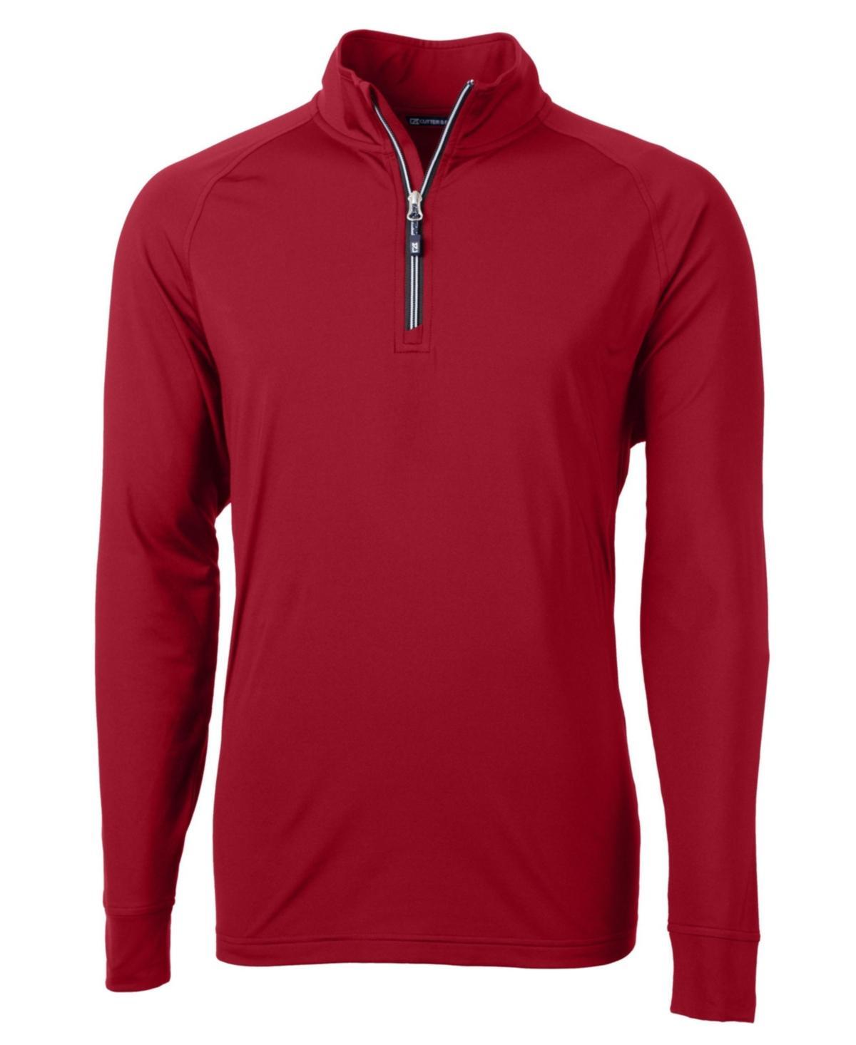 Cutter & Buck Mens Adapt Eco Knit Stretch Recycled Quarter Zip Pullover Jacket Product Image