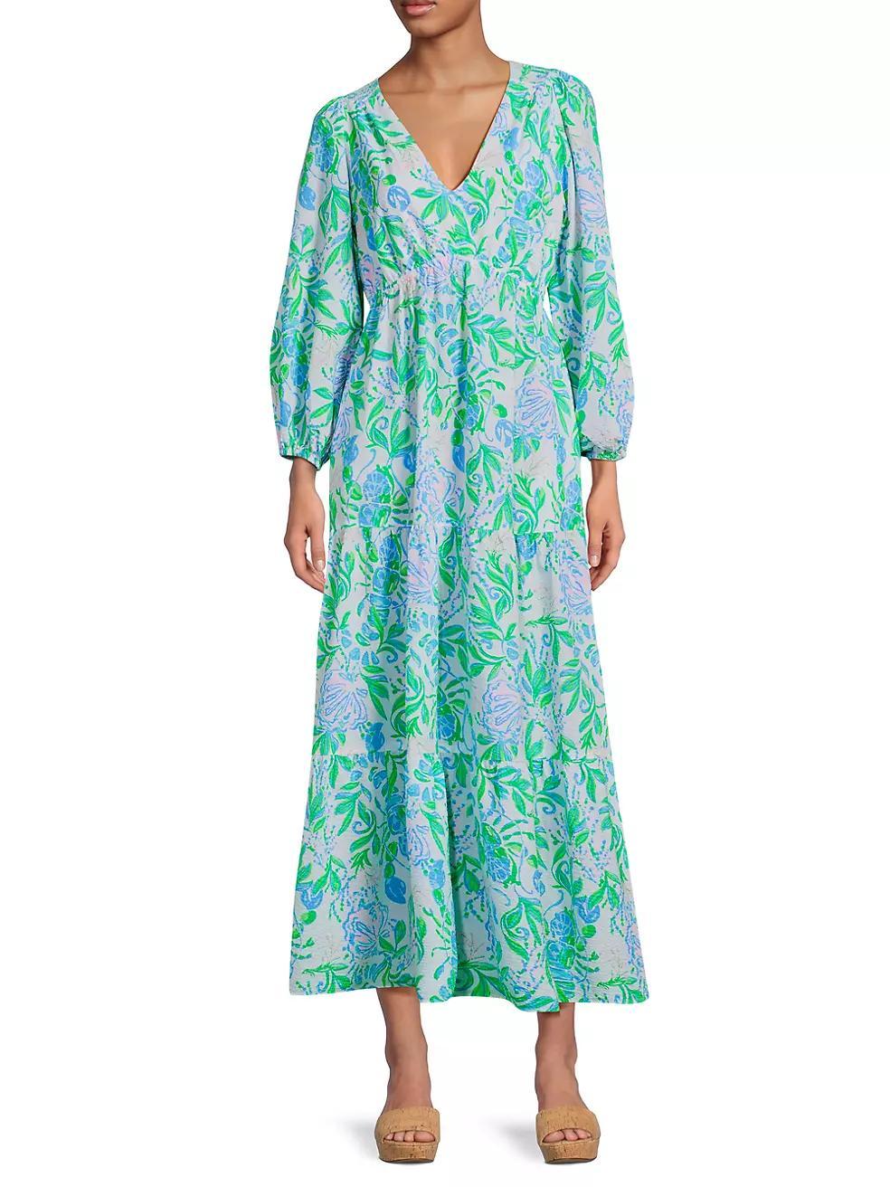 Deacon Floral V-Neck Maxi Dress Product Image