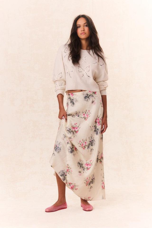 Bertha Silk Floral Maxi Skirt Product Image