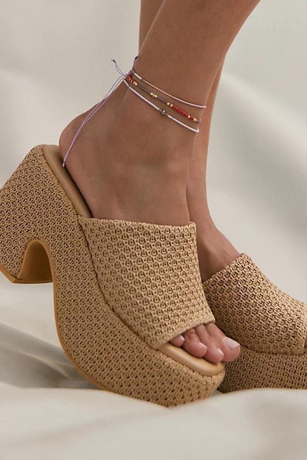 Seaside Delicate Beaded Anklet Set Womens at Urban Outfitters Product Image