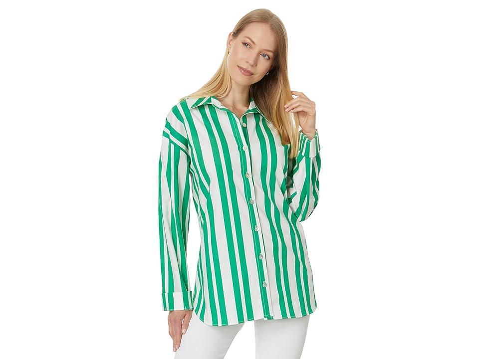 Show Me Your Mumu Berman Button Down (Center Court Stripe) Women's Clothing Product Image