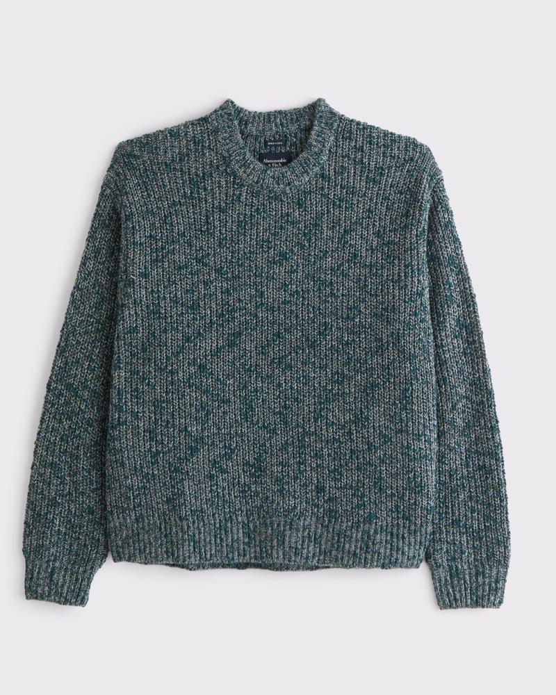 Oversized Textural Marled Crew Sweater Product Image