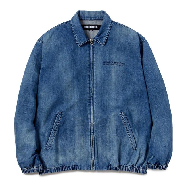 WASHED DENIM ZIP WORK JACKET Male Product Image