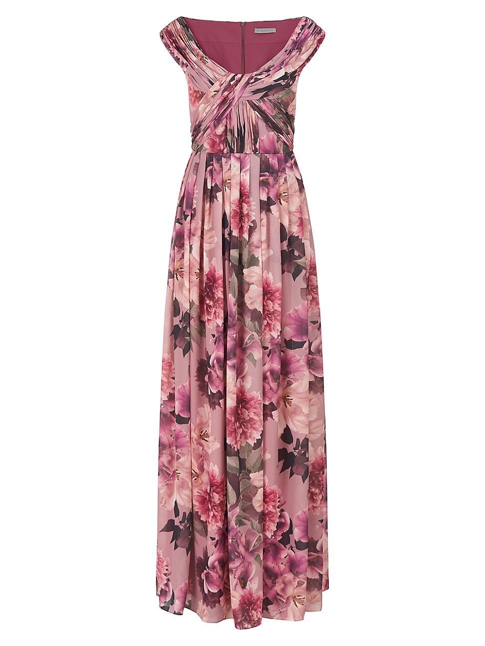 Womens Dawson Floral Chiffon Gown Product Image