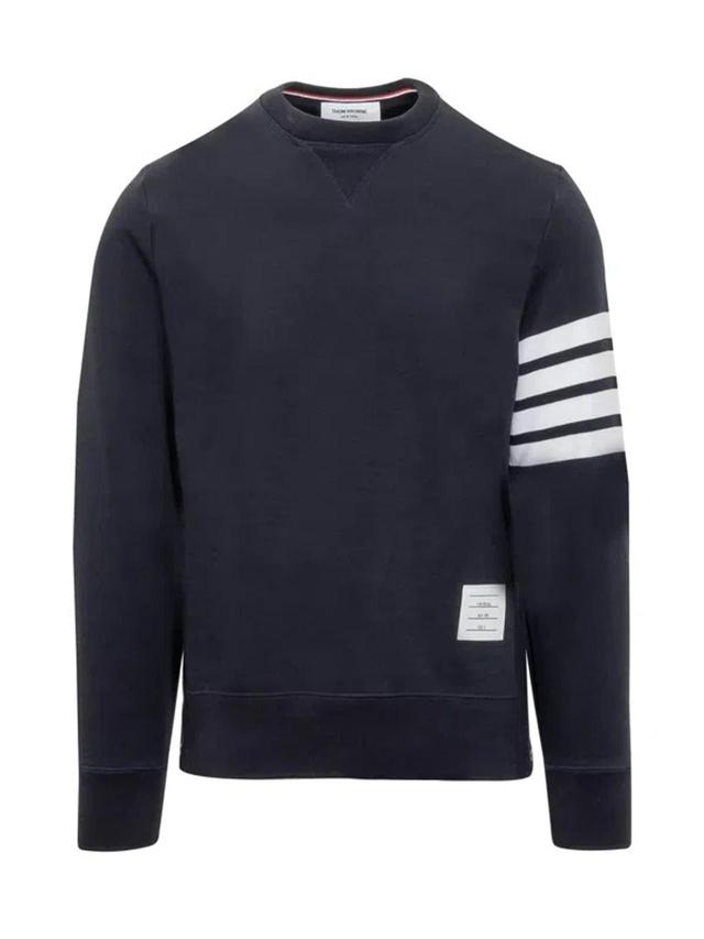 Men's Bar Striped Sleeve Sweatshirt In Navy Product Image