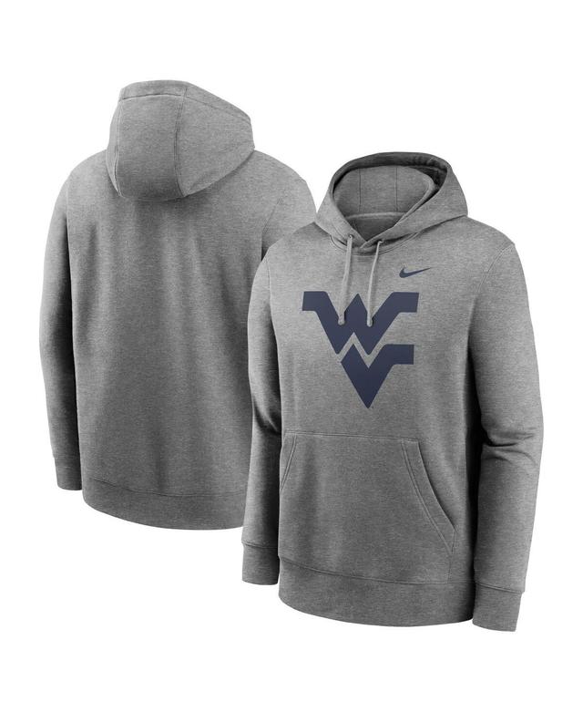 Nike Mens Heather Gray West Virginia Mountaineers Primetime Evergreen Club Fleece Pullover Hoodie Product Image