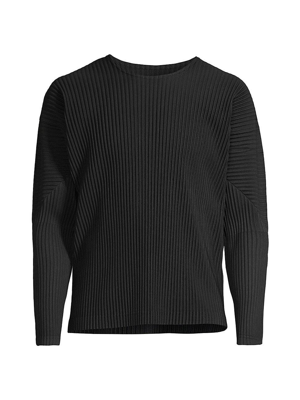 Mens Basics Pleated Long-Sleeve Shirt Product Image