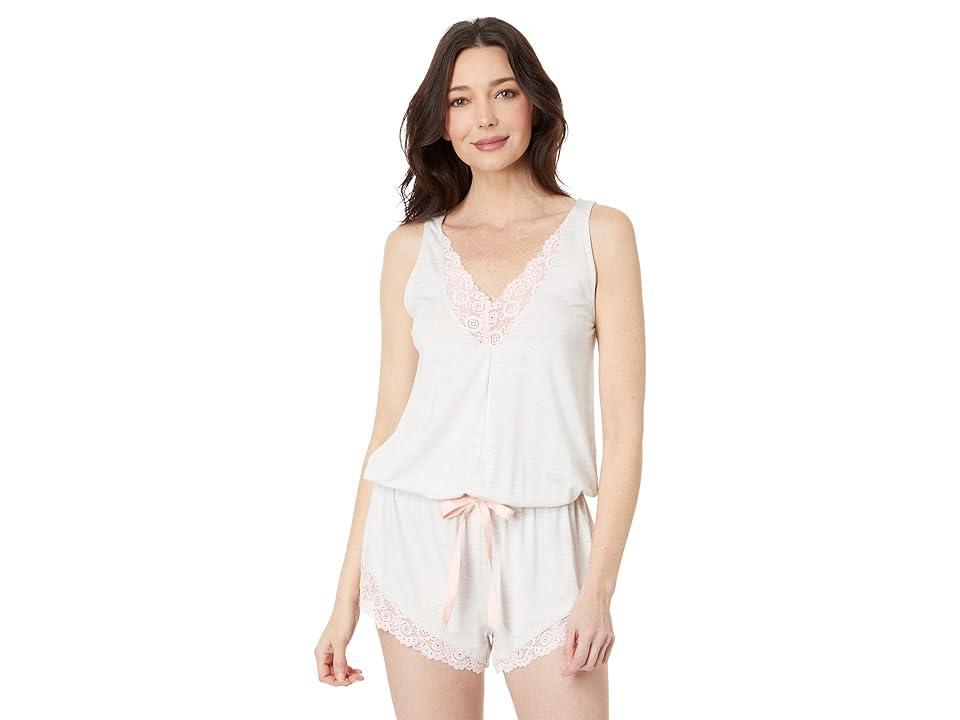 P.J. Salvage Love Lace Rompers Set (Oatmeal) Women's Jumpsuit & Rompers One Piece Product Image