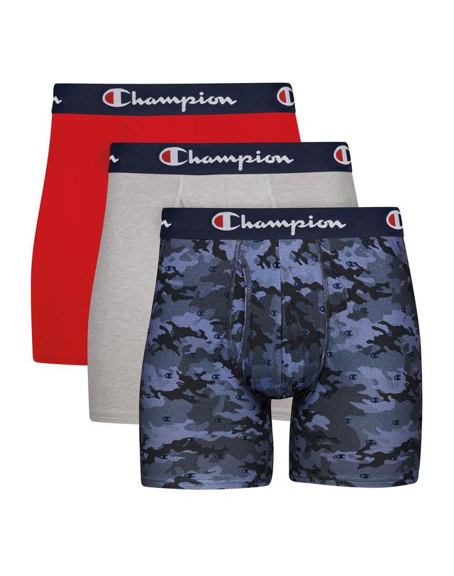 Champion® Men's Stretch Support Pouch Printed Boxers - Set Of 3, X-Large Product Image