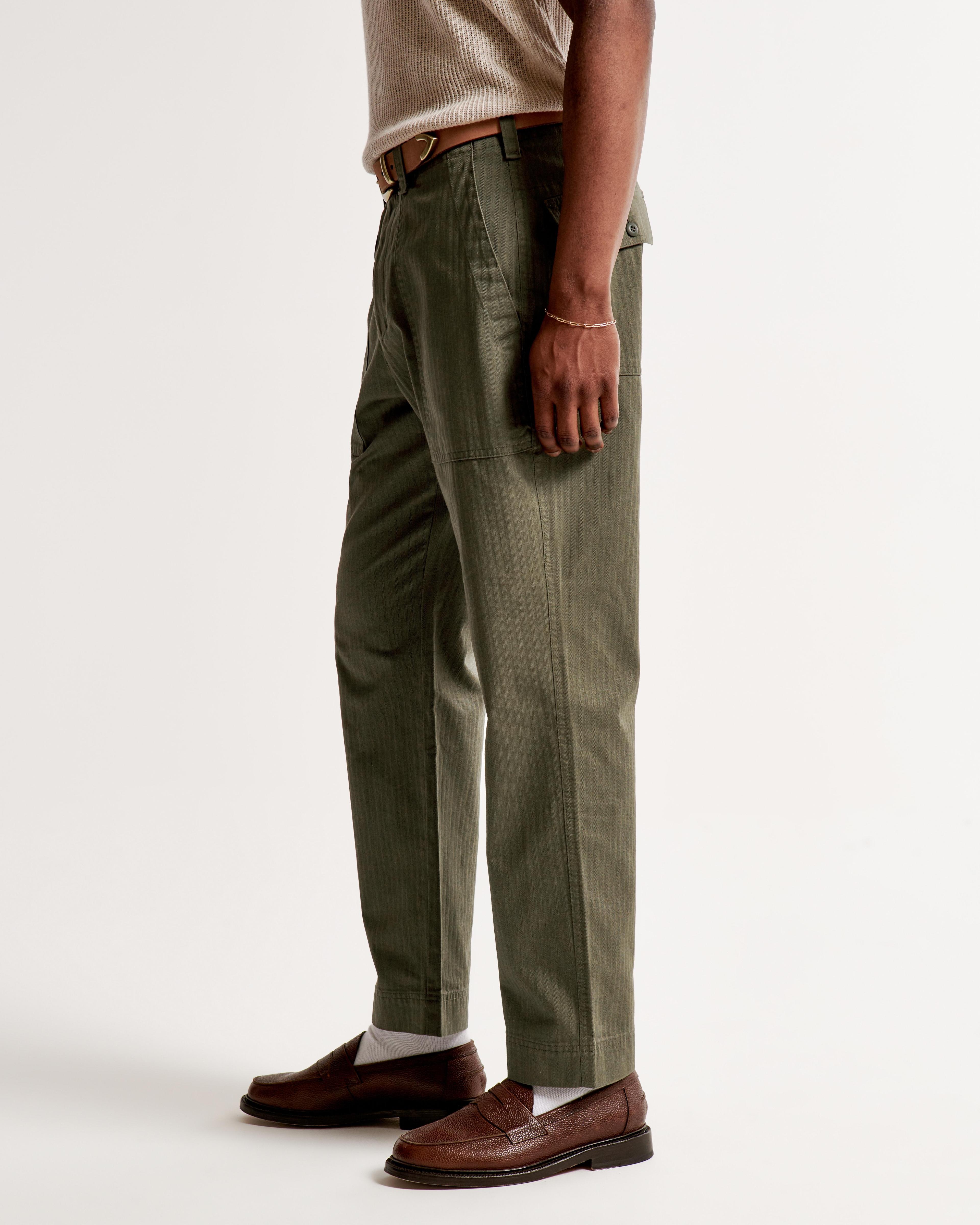 Fixed Waist Herringbone Pant Product Image