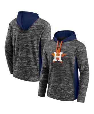 Mens Fanatics Branded Gray/Navy Houston Astros Instant Replay Color Block Pullover Hoodie Product Image