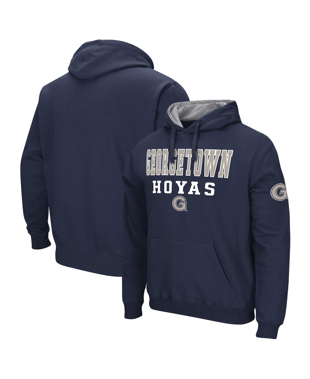 Mens Colosseum Navy Georgetown Hoyas Sunrise Pullover Hoodie Grg Blue Product Image