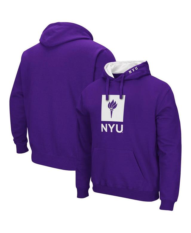 Colosseum Mens Nyu Arch and Logo Pullover Hoodie Product Image