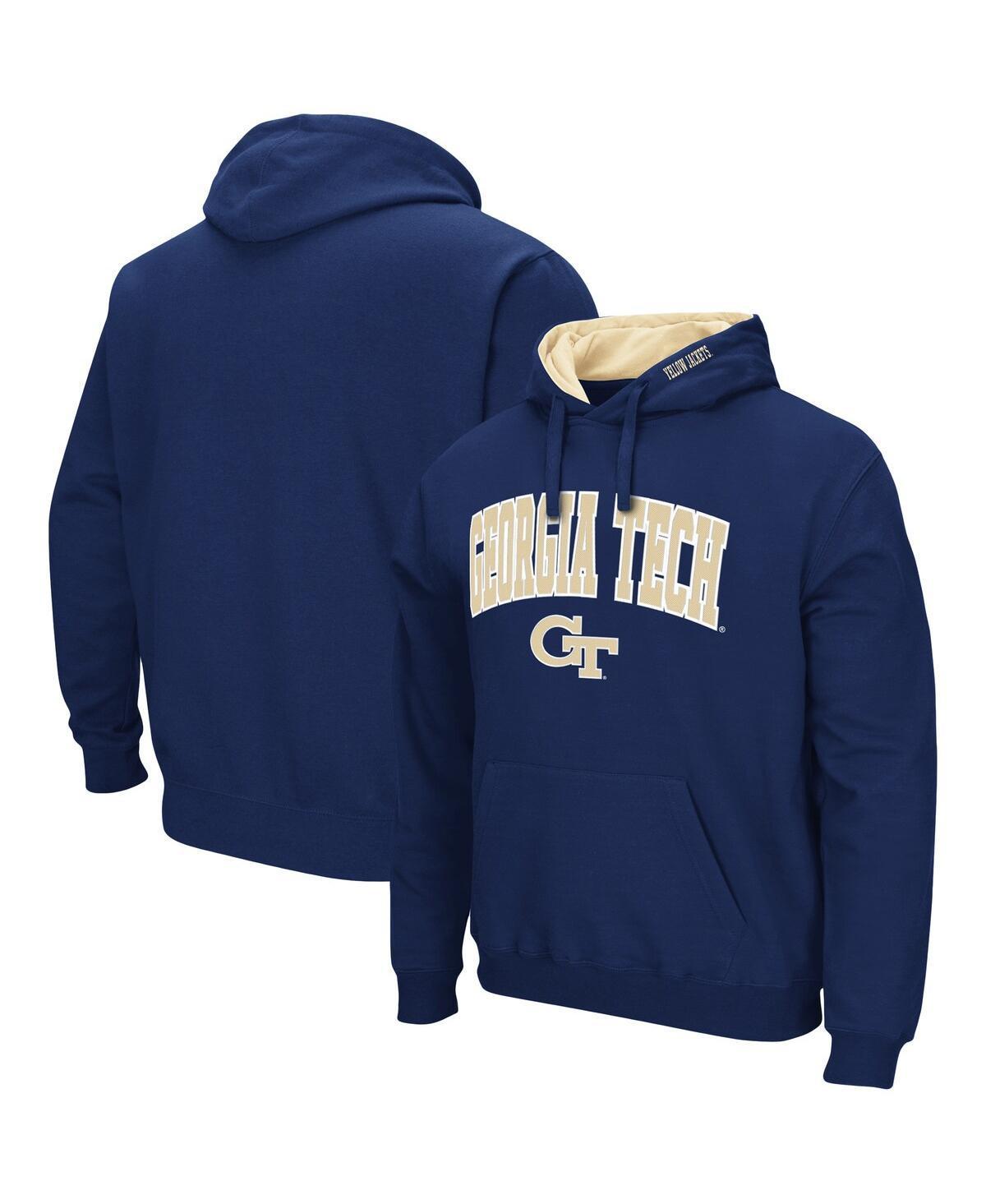 Mens Georgia Tech Jackets Arch and Logo Pullover Hoodie Product Image