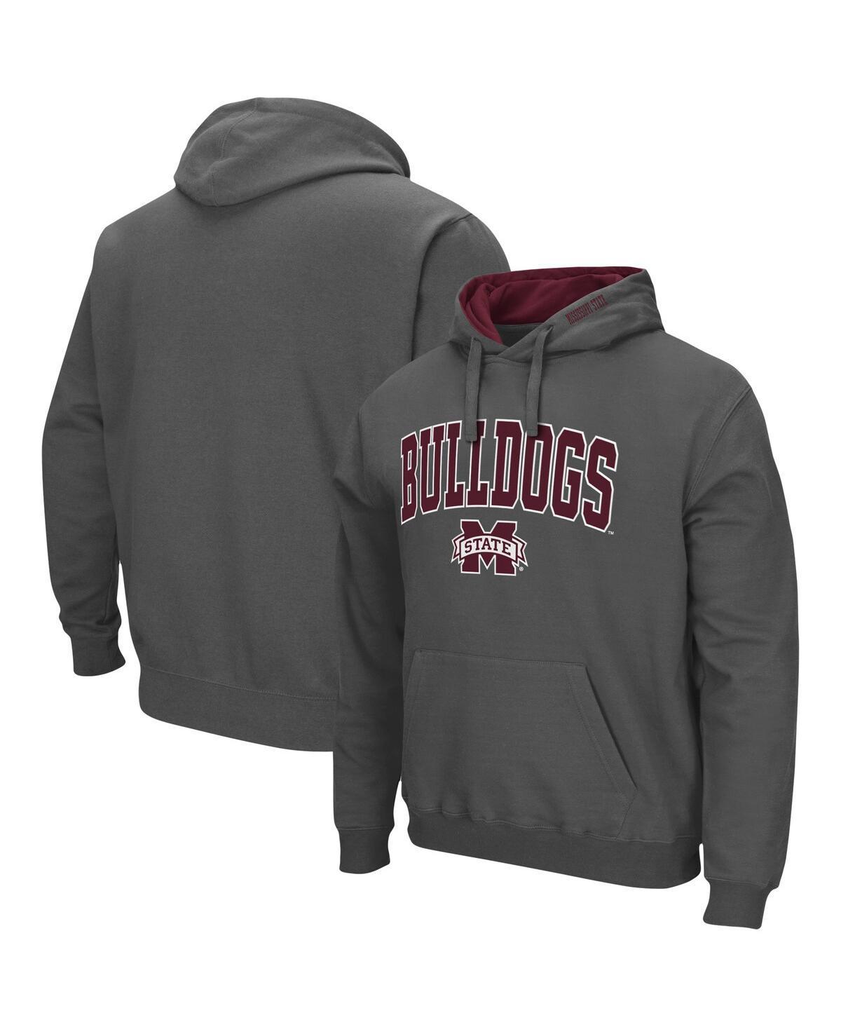 Mens Colosseum White Mississippi State Bulldogs Arch & Logo 3.0 Pullover Hoodie MST White Product Image