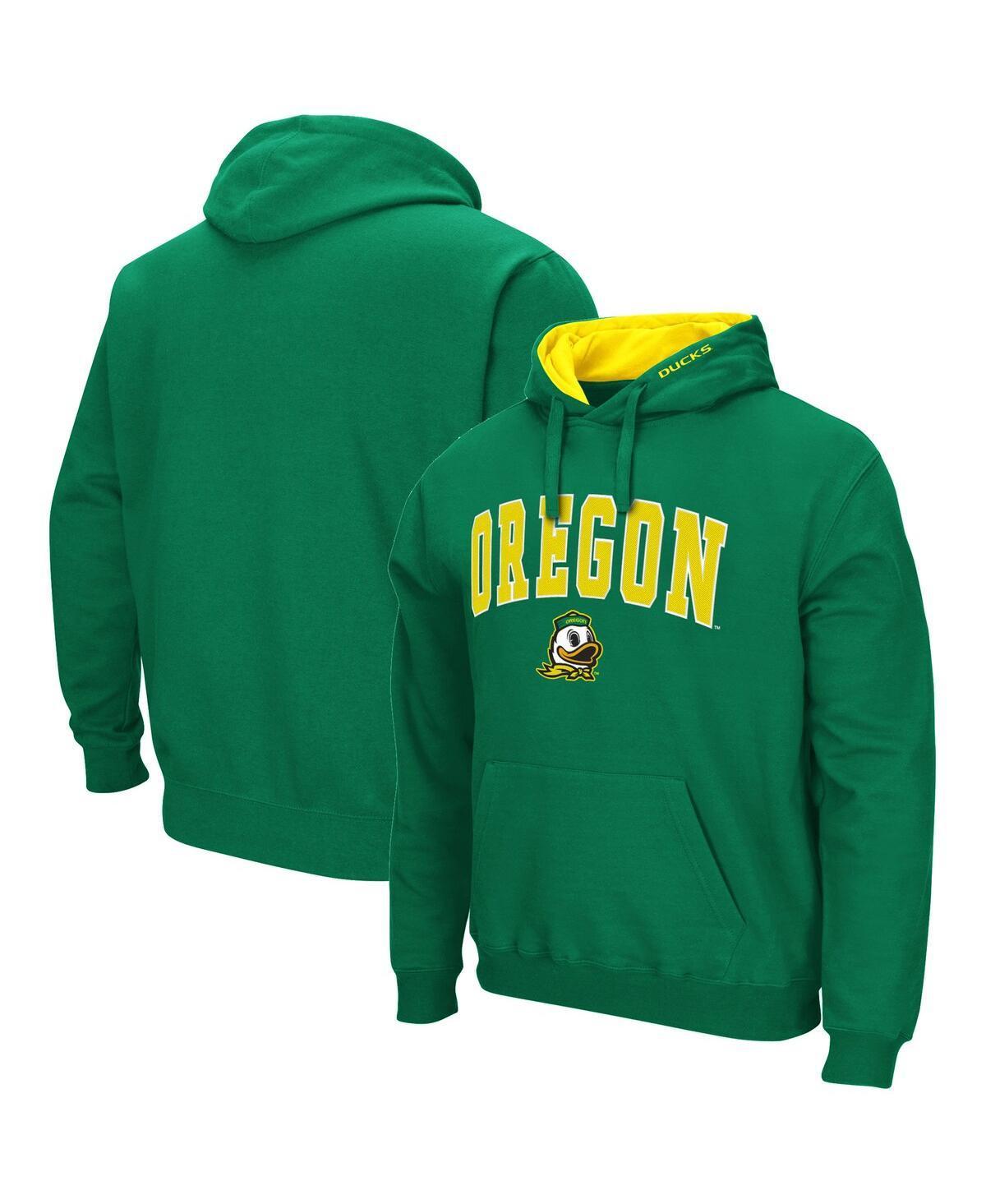 Mens Colosseum White Oregon Ducks Arch and Logo 3.0 Pullover Hoodie Product Image