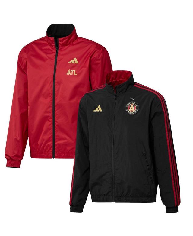 Mens adidas Black/Red Atlanta United FC 2023 On-Field Anthem Full-Zip Reversible Team Jacket Product Image