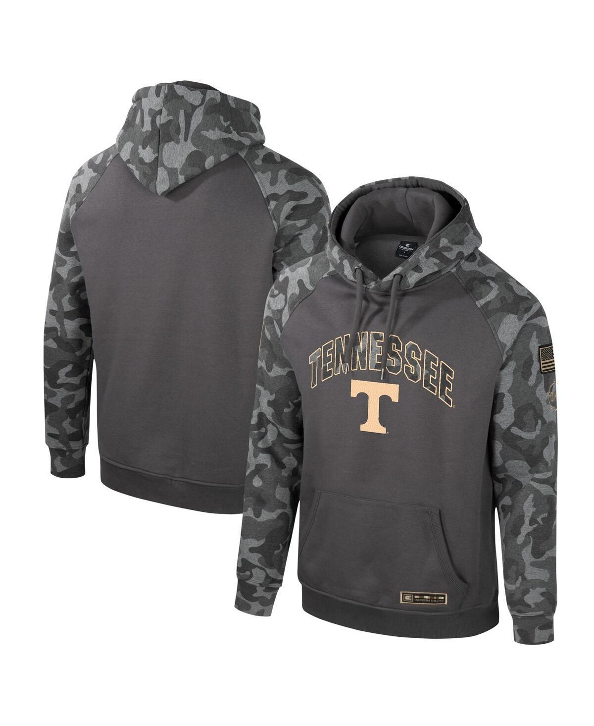 Mens Colosseum Charcoal Tennessee Volunteers Oht Military-Inspired Appreciation Camo Raglan Pullover Hoodie Product Image