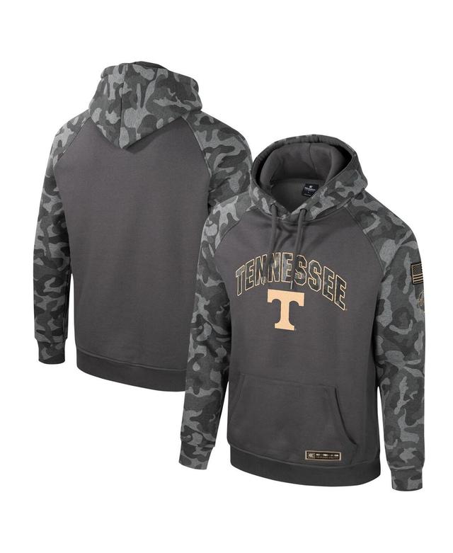 Mens Colosseum Charcoal Tennessee Volunteers Oht Military-Inspired Appreciation Camo Raglan Pullover Hoodie Product Image