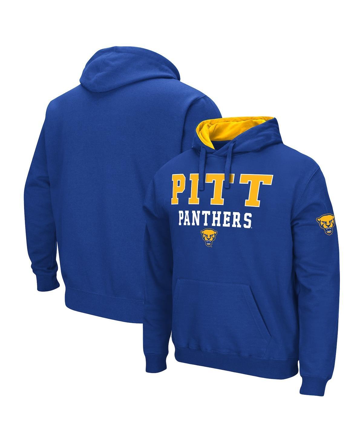 Mens Colosseum Royal Pitt Panthers Sunrise Pullover Hoodie Product Image